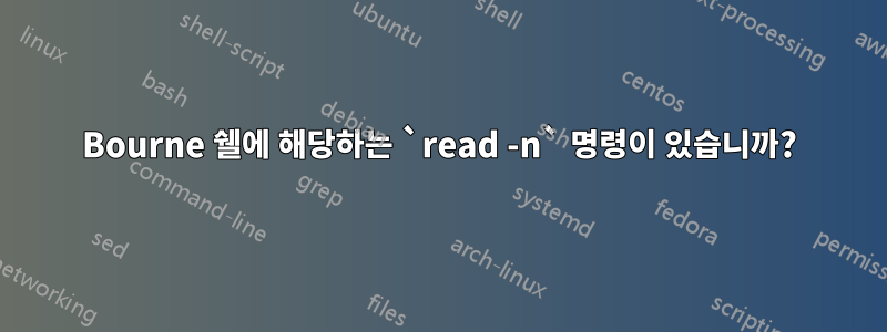 Bourne 쉘에 해당하는 `read -n` 명령이 있습니까?