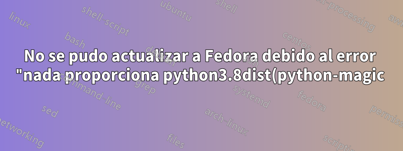 No se pudo actualizar a Fedora debido al error "nada proporciona python3.8dist(python-magic)"