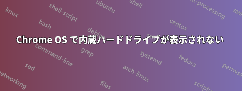 Chrome OS で内蔵ハードドライブが表示されない