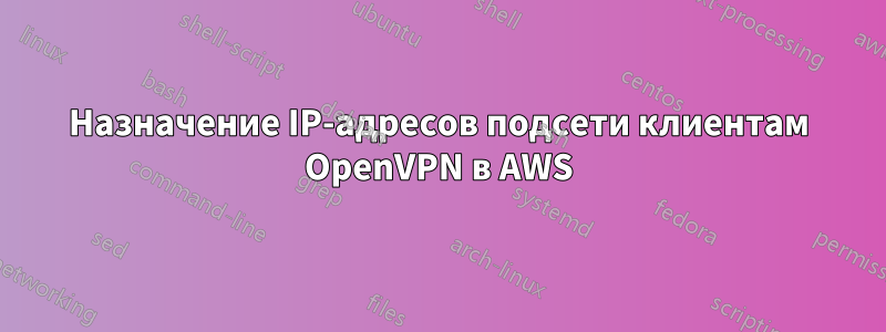 Назначение IP-адресов подсети клиентам OpenVPN в AWS