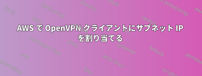 AWS で OpenVPN クライアントにサブネット IP を割り当てる