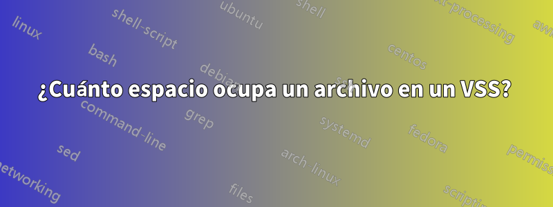 ¿Cuánto espacio ocupa un archivo en un VSS?