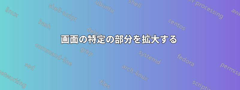 画面の特定の部分を拡大する