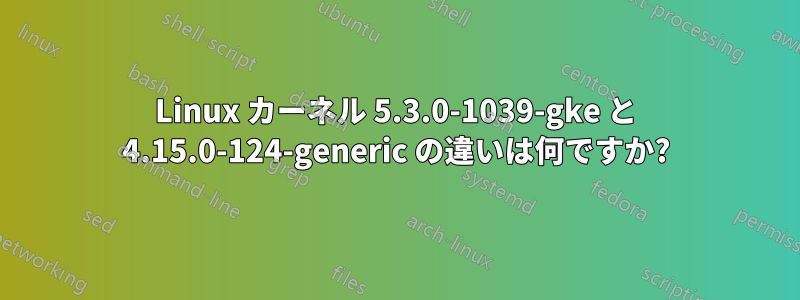 Linux カーネル 5.3.0-1039-gke と 4.15.0-124-generic の違いは何ですか?