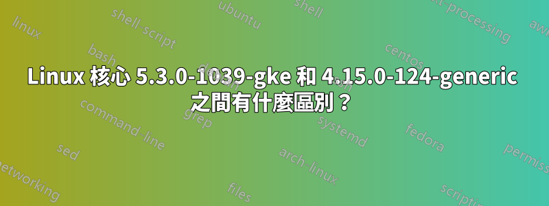 Linux 核心 5.3.0-1039-gke 和 4.15.0-124-generic 之間有什麼區別？