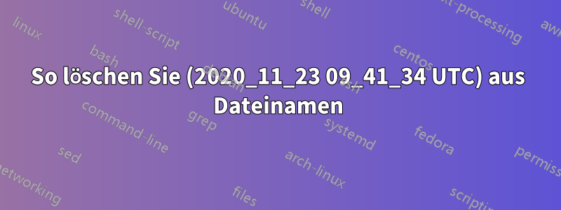 So löschen Sie (2020_11_23 09_41_34 UTC) aus Dateinamen