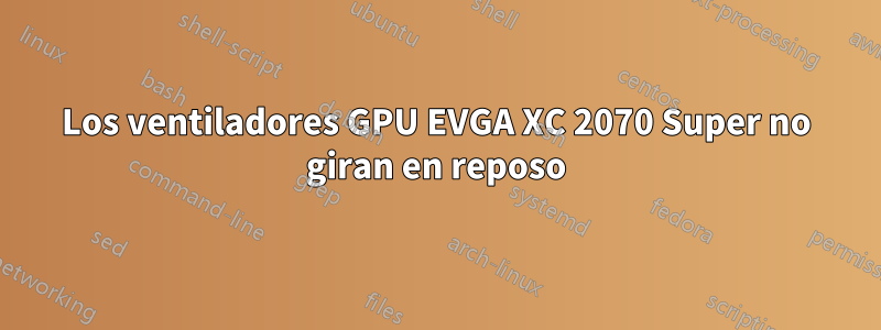 Los ventiladores GPU EVGA XC 2070 Super no giran en reposo