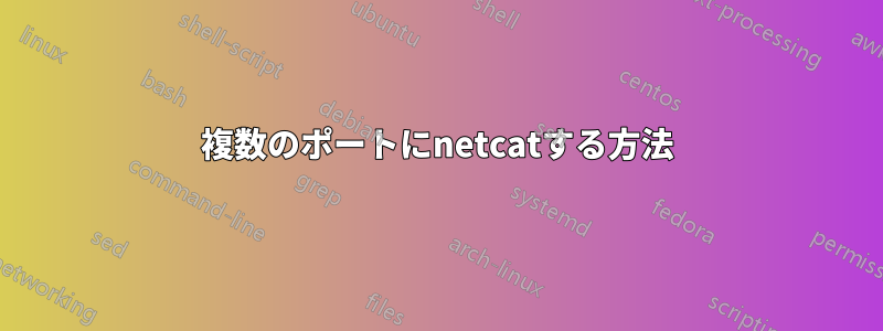 複数のポートにnetcatする方法