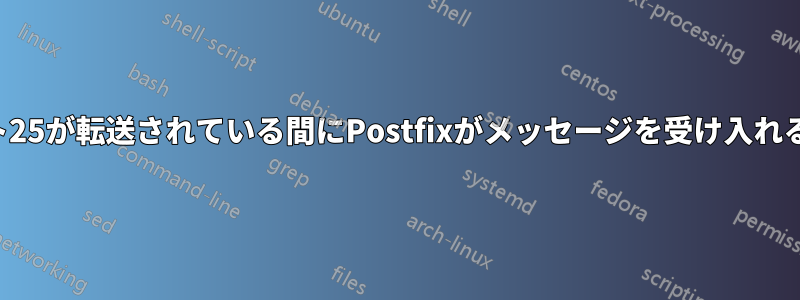 ポート25が転送されている間にPostfixがメッセージを受け入れる方法