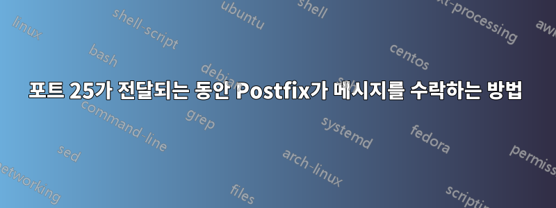 포트 25가 전달되는 동안 Postfix가 메시지를 수락하는 방법