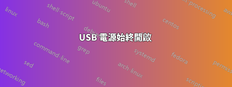 USB 電源始終開啟