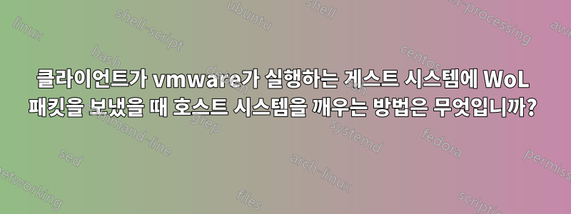 클라이언트가 vmware가 실행하는 게스트 시스템에 WoL 패킷을 보냈을 때 호스트 시스템을 깨우는 방법은 무엇입니까?