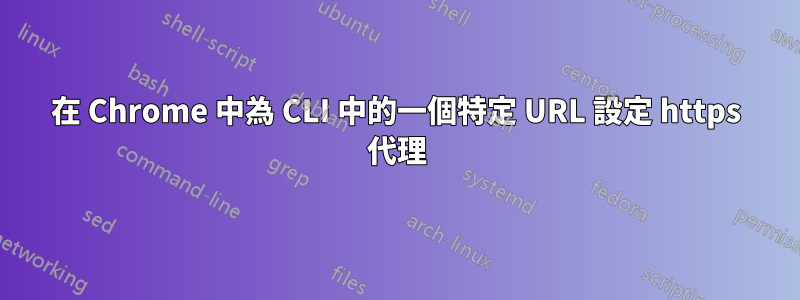 在 Chrome 中為 CLI 中的一個特定 URL 設定 https 代理