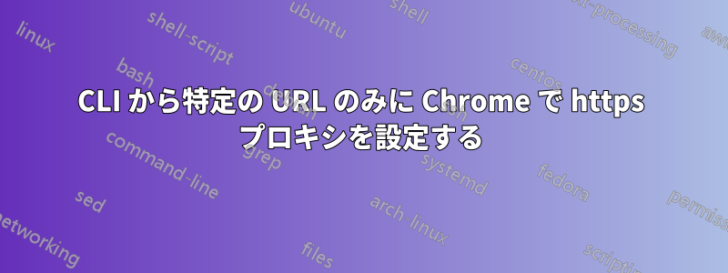 CLI から特定の URL のみに Chrome で https プロキシを設定する