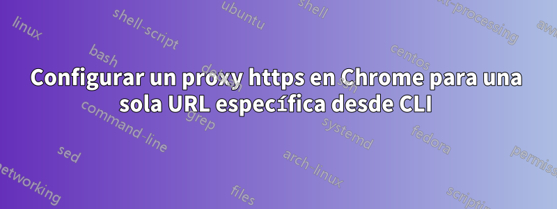 Configurar un proxy https en Chrome para una sola URL específica desde CLI