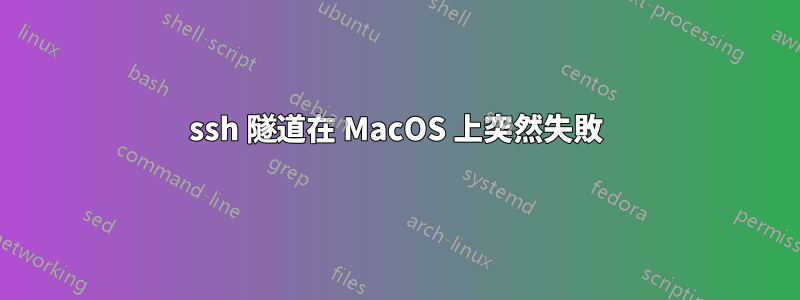 ssh 隧道在 MacOS 上突然失敗