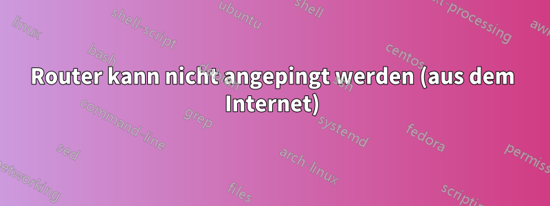 Router kann nicht angepingt werden (aus dem Internet)