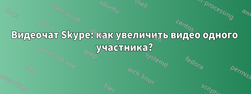 Видеочат Skype: как увеличить видео одного участника?