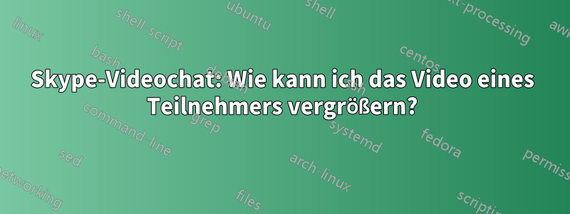 Skype-Videochat: Wie kann ich das Video eines Teilnehmers vergrößern?