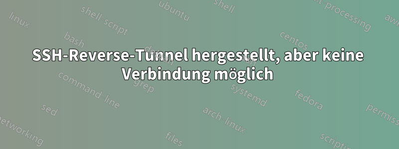 SSH-Reverse-Tunnel hergestellt, aber keine Verbindung möglich