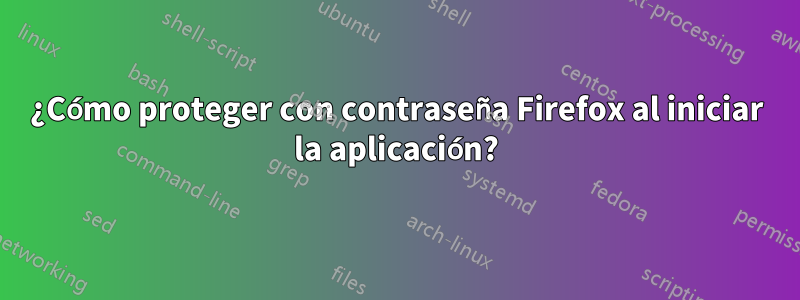 ¿Cómo proteger con contraseña Firefox al iniciar la aplicación?