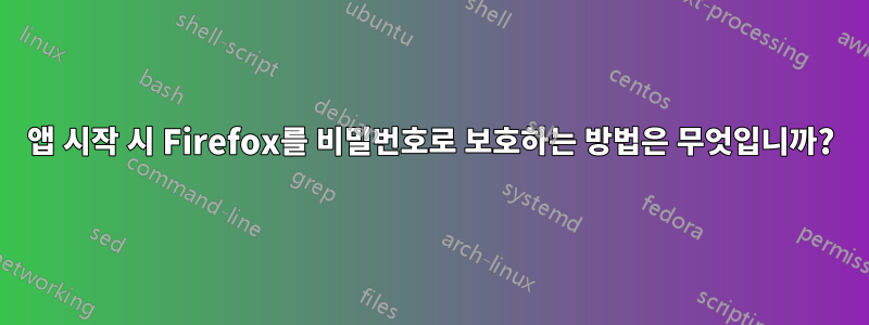 앱 시작 시 Firefox를 비밀번호로 보호하는 방법은 무엇입니까?