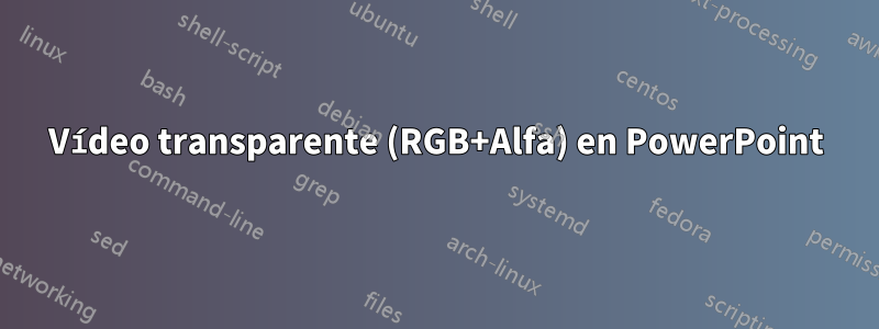 Vídeo transparente (RGB+Alfa) en PowerPoint