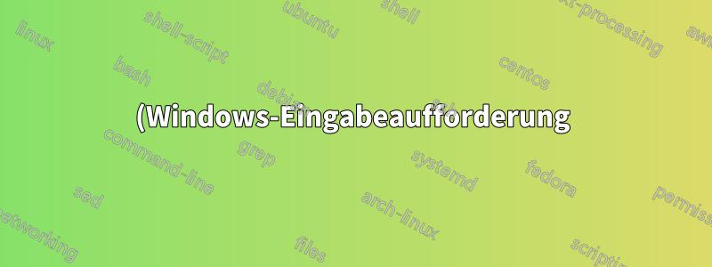 (Windows-Eingabeaufforderung) So heben Sie die Festlegung mehrerer Umgebungsvariablen in einer Zeile auf