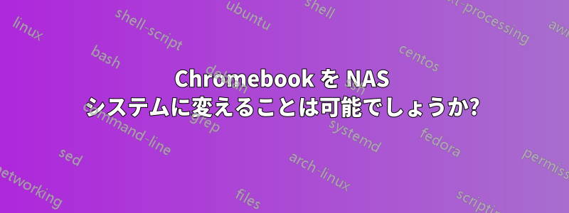 Chromebook を NAS システムに変えることは可能でしょうか?