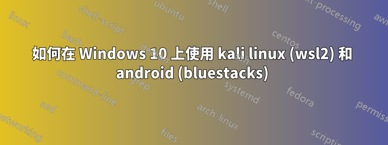 如何在 Windows 10 上使用 kali linux (wsl2) 和 android (bluestacks)