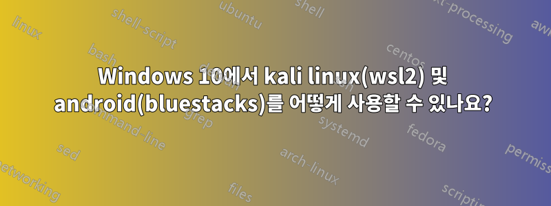 Windows 10에서 kali linux(wsl2) 및 android(bluestacks)를 어떻게 사용할 수 있나요?