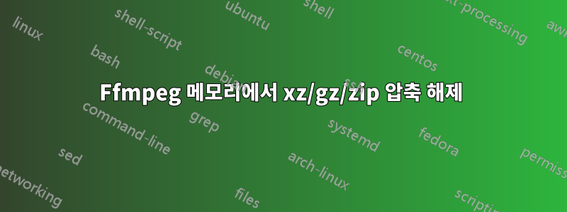 Ffmpeg 메모리에서 xz/gz/zip 압축 해제