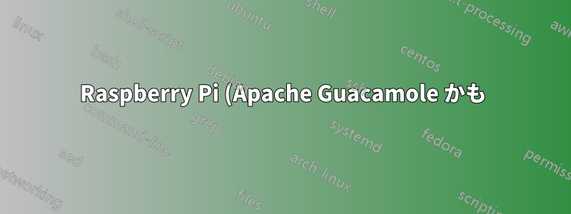 Raspberry Pi (Apache Guacamole かも) にリモートアクセスするにはどうすればいいですか?