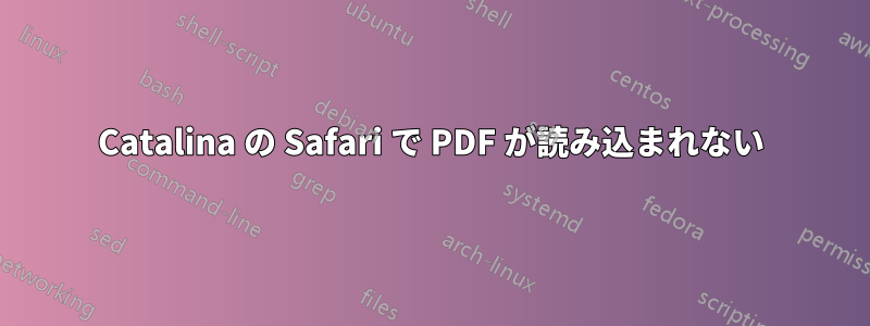 Catalina の Safari で PDF が読み込まれない