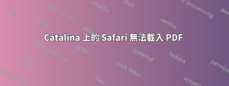 Catalina 上的 Safari 無法載入 PDF