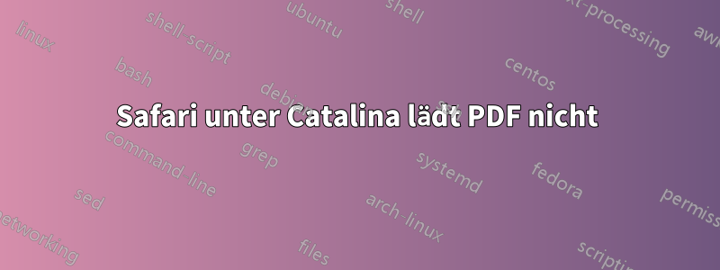 Safari unter Catalina lädt PDF nicht