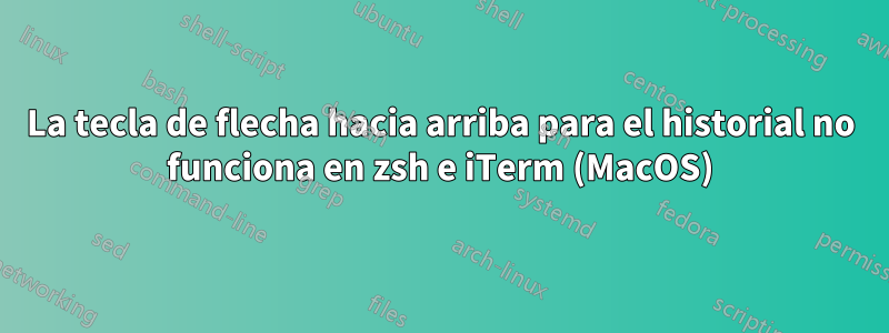 La tecla de flecha hacia arriba para el historial no funciona en zsh e iTerm (MacOS)