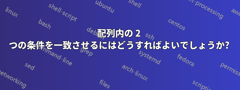 配列内の 2 つの条件を一致させるにはどうすればよいでしょうか?