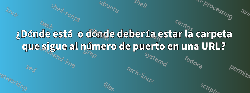 ¿Dónde está o dónde debería estar la carpeta que sigue al número de puerto en una URL?