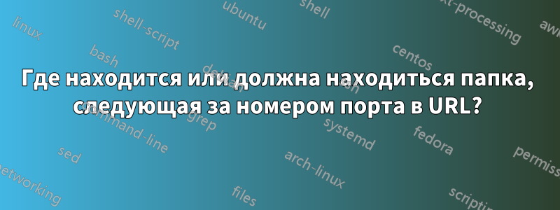 Где находится или должна находиться папка, следующая за номером порта в URL?