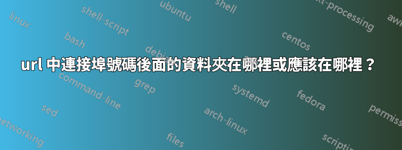 url 中連接埠號碼後面的資料夾在哪裡或應該在哪裡？