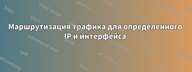 Маршрутизация трафика для определенного IP и интерфейса