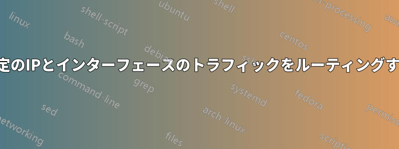 特定のIPとインターフェースのトラフィックをルーティングする