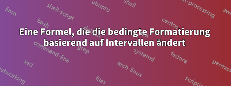 Eine Formel, die die bedingte Formatierung basierend auf Intervallen ändert