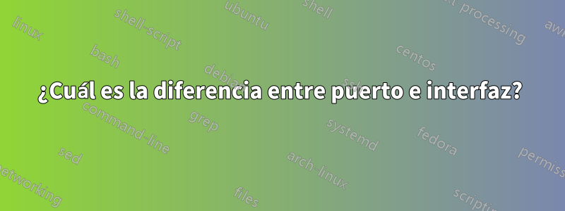 ¿Cuál es la diferencia entre puerto e interfaz?