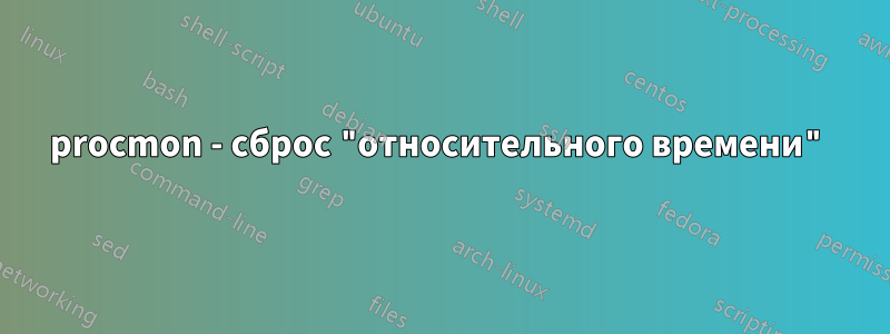 procmon - сброс "относительного времени"