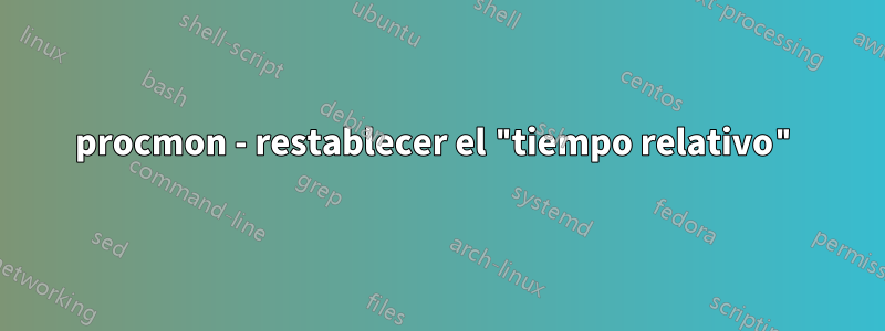 procmon - restablecer el "tiempo relativo"