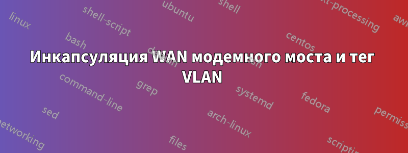 Инкапсуляция WAN модемного моста и тег VLAN