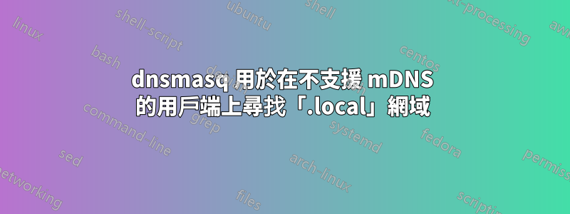 dnsmasq 用於在不支援 mDNS 的用戶端上尋找「.local」網域