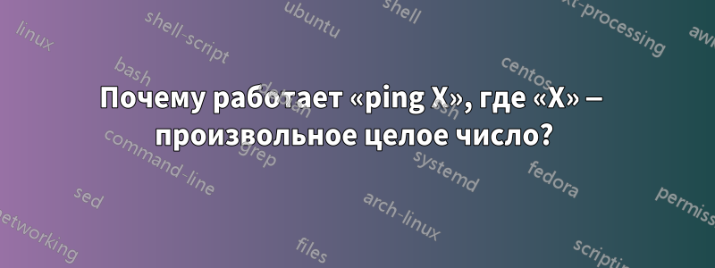 Почему работает «ping X», где «X» — произвольное целое число?